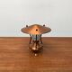 Small tripod table lamp in copper, 1950s.