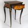 Blackened Natural Wood Worker - Rosewood Marquetry - Louis XV Style - Period: XIXth