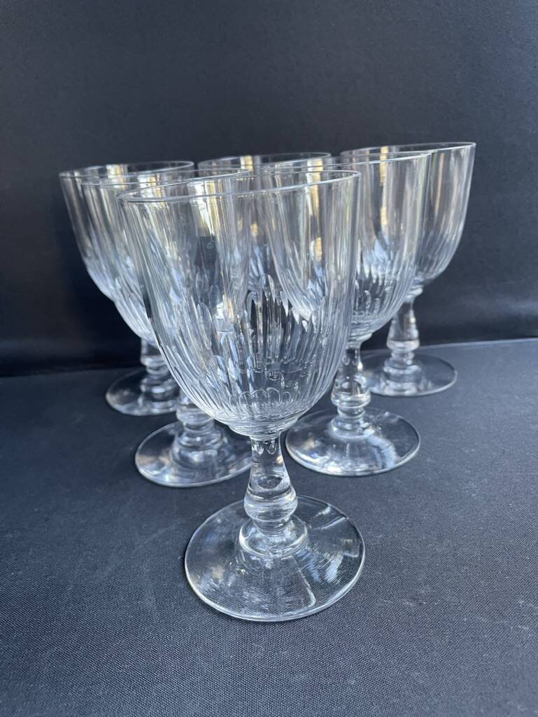 6 baccarat water glasses – art nouveau