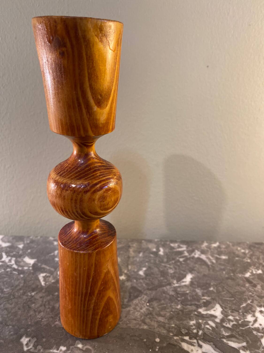 Wooden candle holder