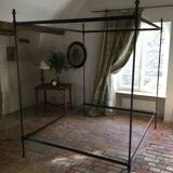 Wrought iron canopy bed
