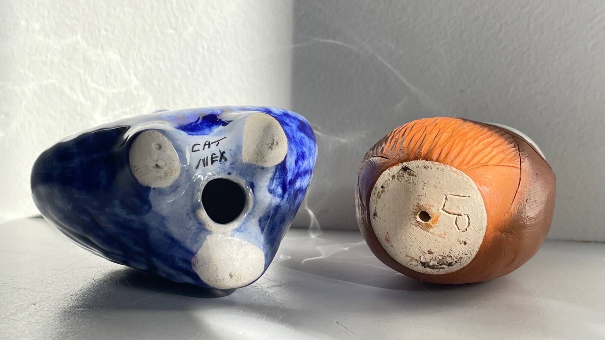 Vintage Handmade Ceramic Owls
