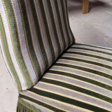 Napoleon III period velvet fireside chair