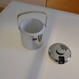 chrome metal ice bucket or elephant ice cubes made in Japan vintage 1970