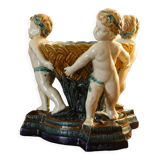 Majolica cherub cut