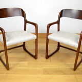 Set of 2 Armchairs Baumann Sled 1960