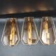 Triples appliques Vintage murale laiton et verre biseauté à électrifier E14