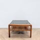 Table basse plateau en verre fumé