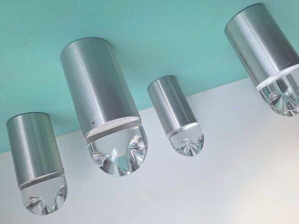 Raak Bullet 8 plafonniers ou appliques murales vintage, luminaires
