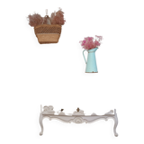 Commode blanche patinée