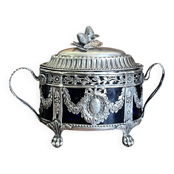 Argenterie, sucrier en argent Style Louis XVI poinçons fin XVIIIème
