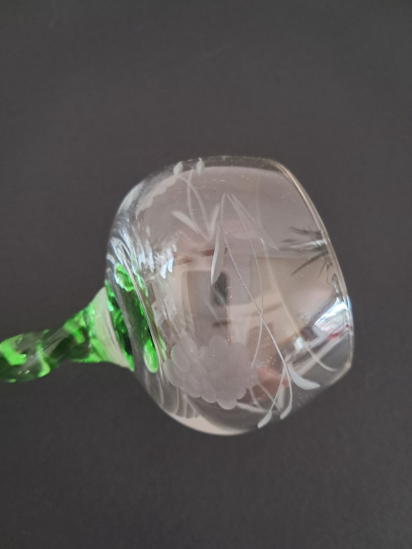 5 white wine glasses from Alsace from the 1970s
