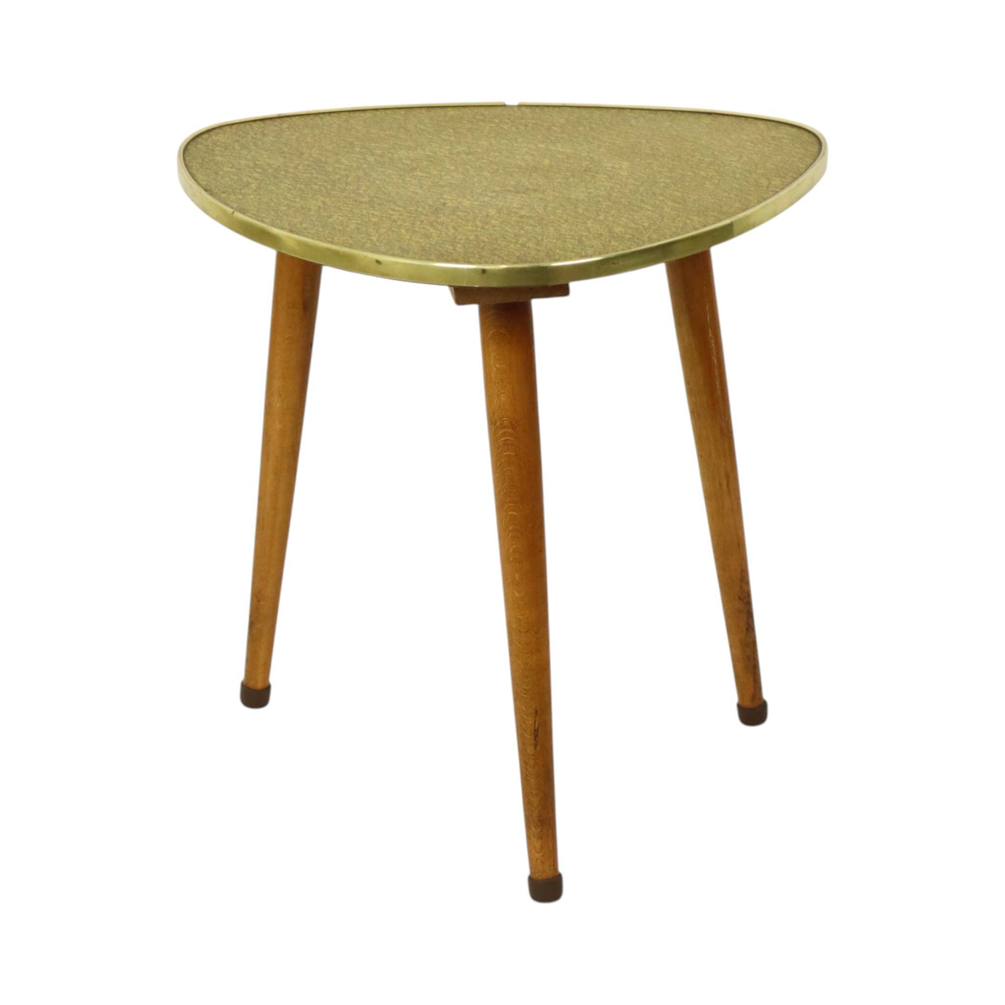 Vintage Mid-Century Plant Table Triangular Conical