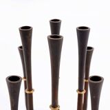 Cast iron and brass candle holder by Jens Quistgaard for Dansk designs, 1960