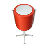 Coiffeuse vintage orange années 60