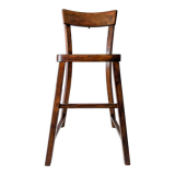 High chair in varnished wood 50s