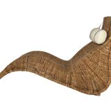 Karlskrona Rattan Wicker Chaise Lounge by Karl Malmvall for Ikea
