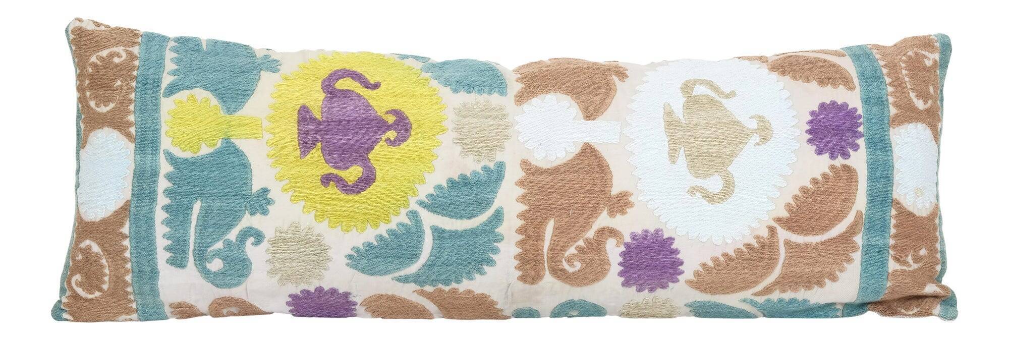 Vintage embroidered cushion cover 76x28 cm