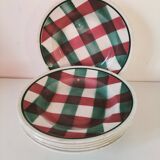 Set of 6 soup plates Faïencerie Nouvelle Givors from the 50s