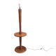 Floor lamp - vintage turned wood side table from the 60s