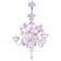 Extraordinary Murano Glass Chandelier adorned with Pink Flowers