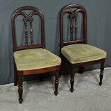 Pair of Mahogany Chairs, Restoration Period – 1st part of the 19th century