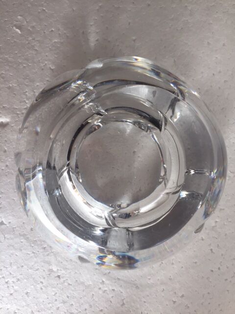 Cendrier vide poche mortier cristal Daum
