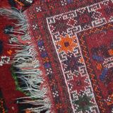 Authentic and colorful oriental rug with 2 Scottish patterns 130x90cm.