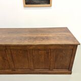 Very large old oak trading counter, XXL format