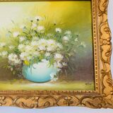 Tableau, huile sur toile, nature morte signée Rossy
