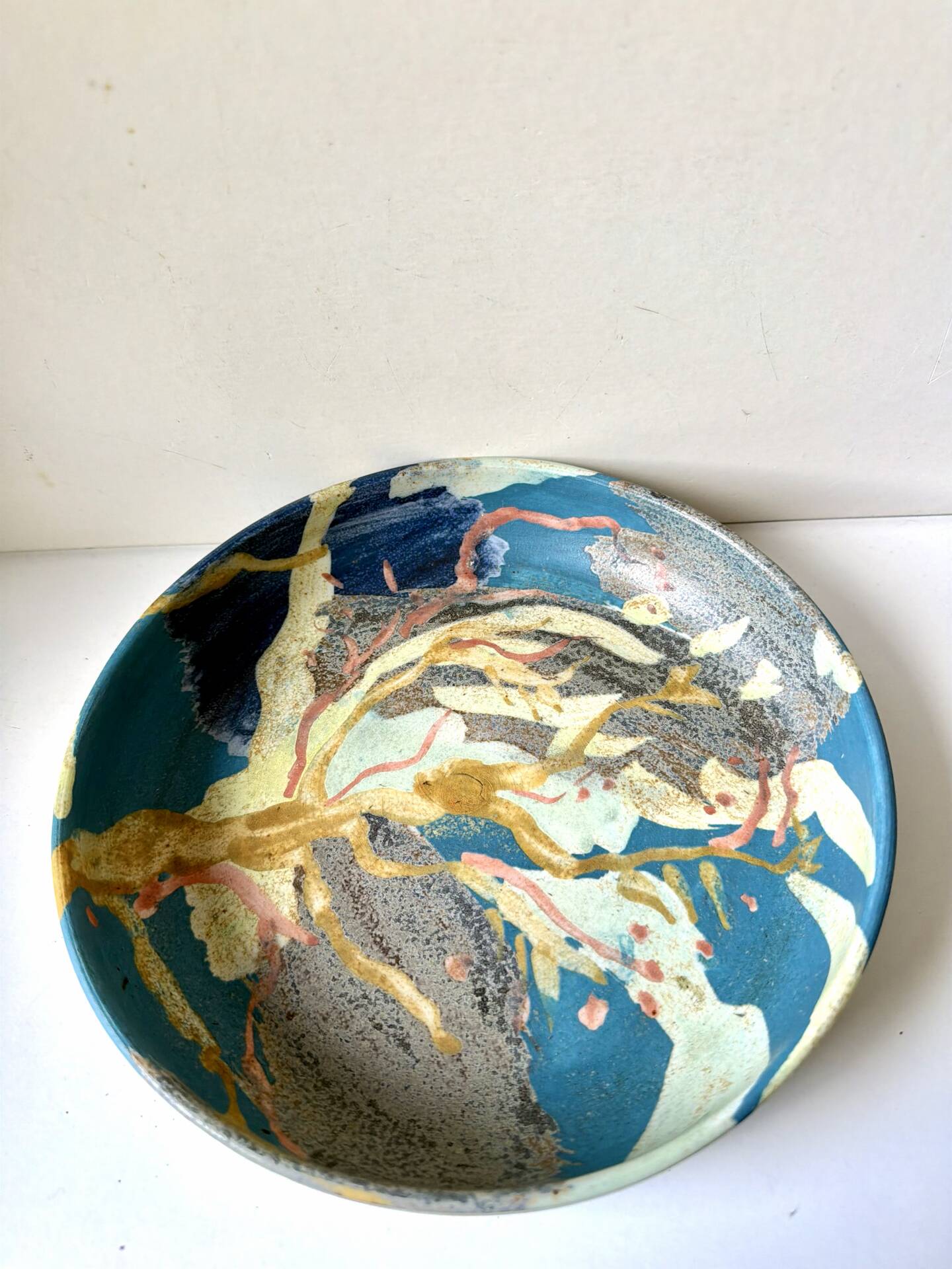 Vintage Danish Ceramic Art Studio Decorative Bowl signed