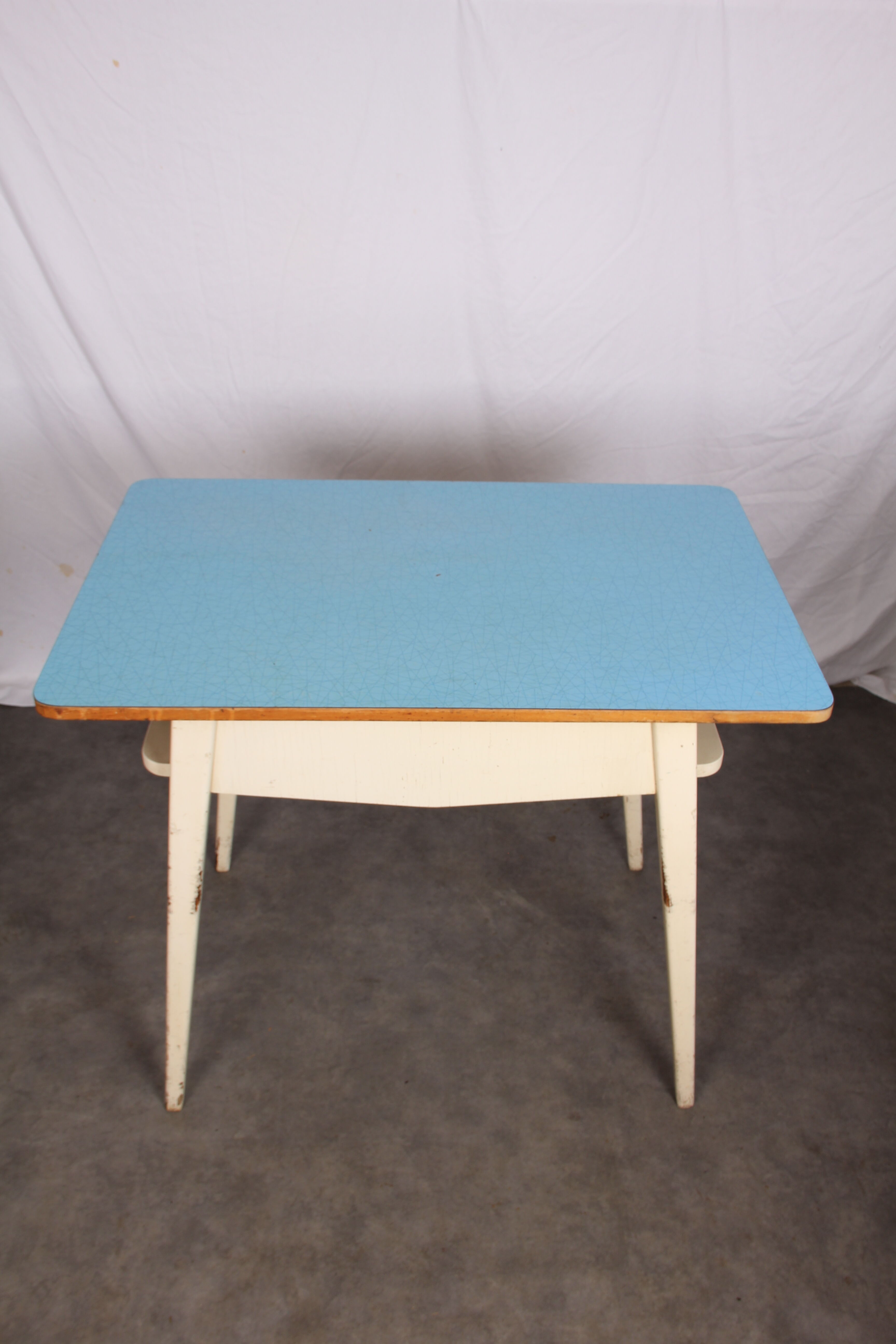 Blue dining table