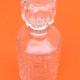 Cylindrical bottle "lever" transparent glass 1970