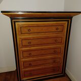 Lemonwood cabinet with 5 drawers