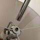Monix floor lamp, height adjustable in chrome and wood - Paris 1960