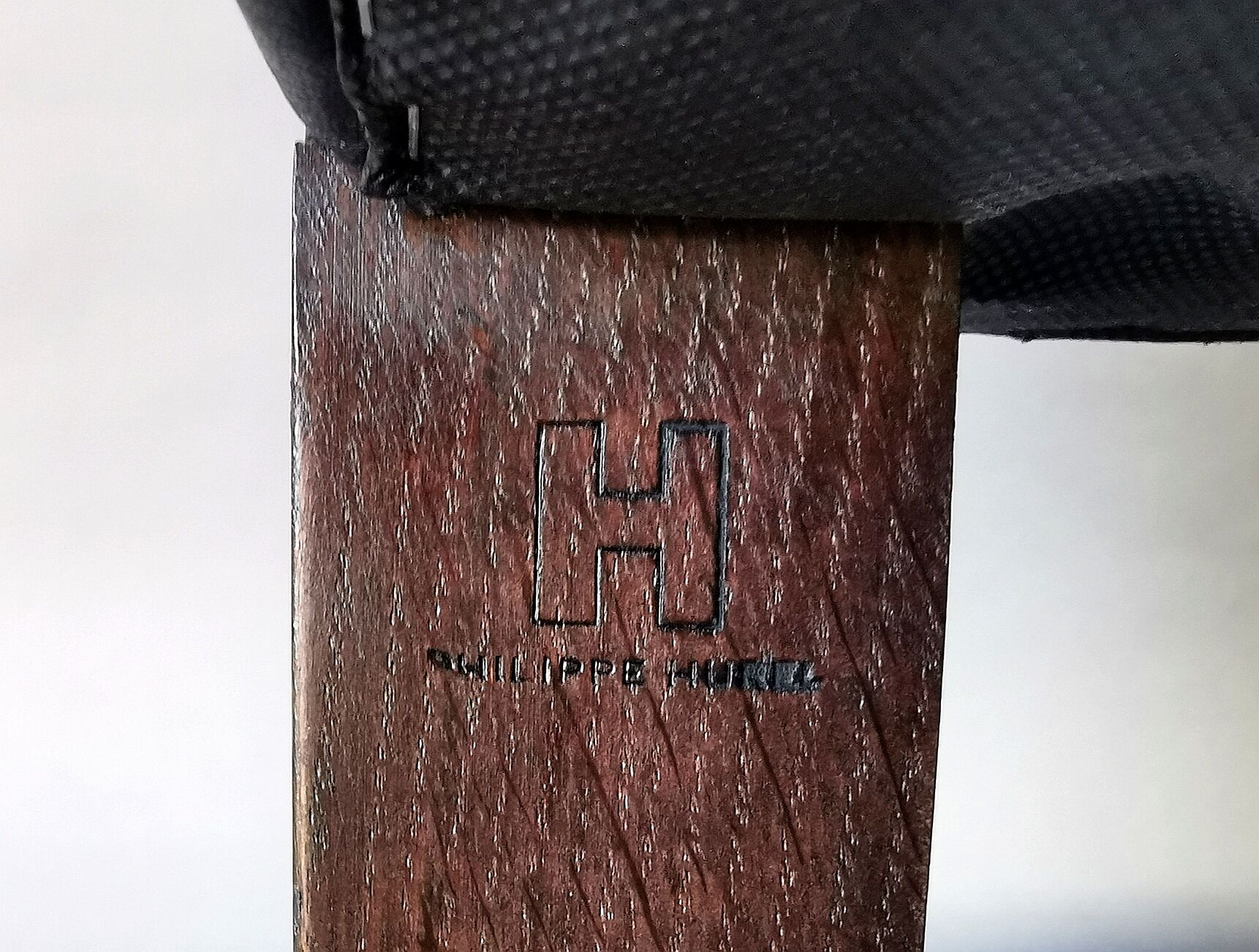 Luxury chair Philippe Hurel black leather