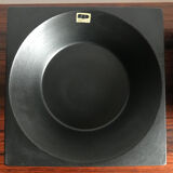 Franco Pozzi Italian black ceramic centerpiece vase 1960s