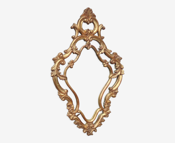 Ancien miroir doré parcloses style Louis XV