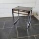 End table with chrome foot and plexiglass top from the 70s