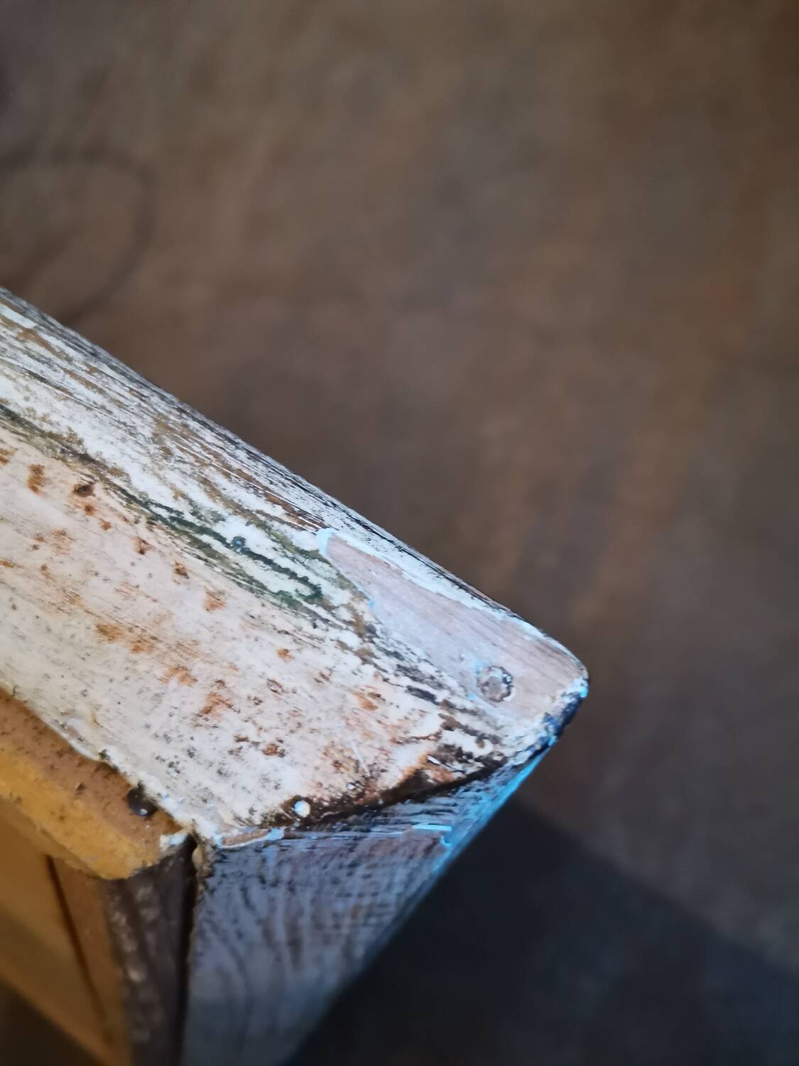 Vintage oil painting on wood pattern vase of flowers still life signed