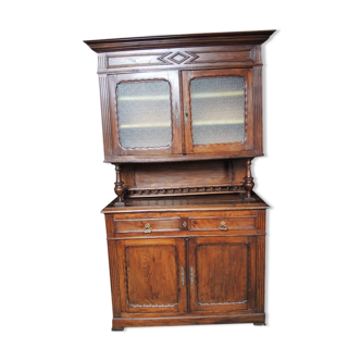 Ancien buffet 3-corps en bois massif