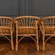 Suite of three rattan armchairs 1960 with original patina