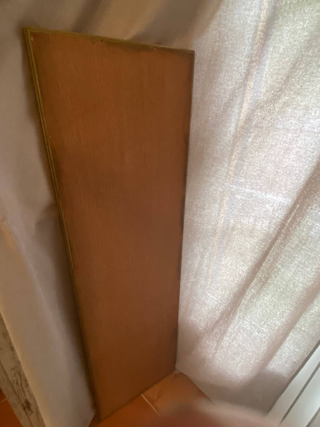 Large and old wooden mirror