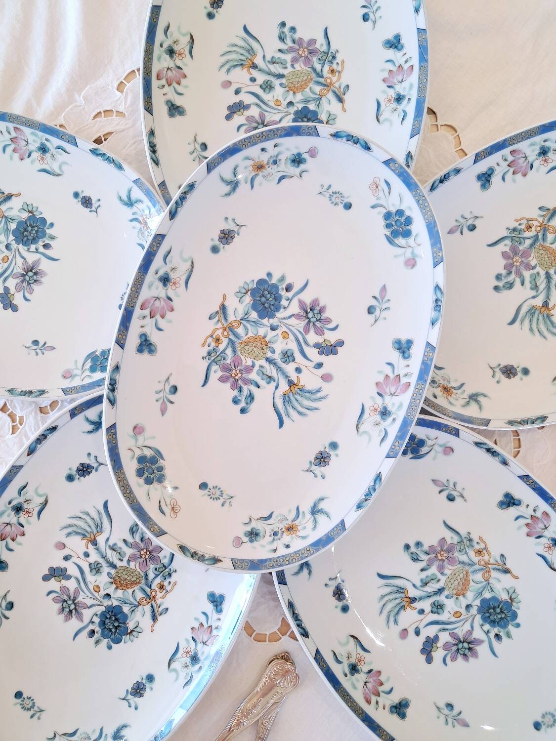 Antique oval Limoges plates