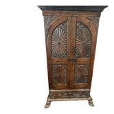 Armoire à tissu ancienne du Rajasthan - teak massif