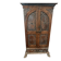 Antique fabric wardrobe from Rajasthan - solid teak