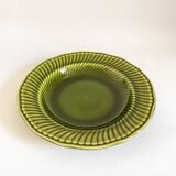 Assiettes Boch Trianon vert olive, années 60