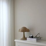 Sand-colored table lamp, ceramic, contemporary work.