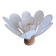 Lampe à poser fleur composée de pétales en rotin et broderie anglaise