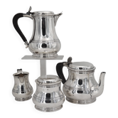 Puiforcat, tea and coffee service, 4 pieces, solid silver Minerva, excellent condition.